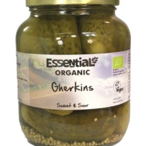 Essentials Organic Sweet and Sour Gherkins 350g